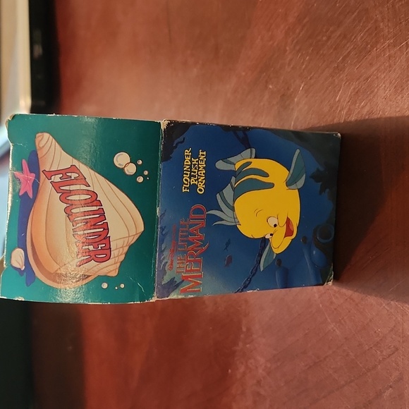 1989 McDonald's The Little Mermaid Flounder Plush Ornament - Picture 5 of 7